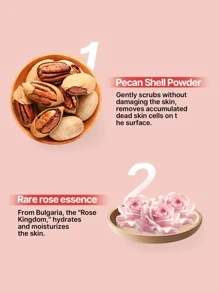 1瓶200克玫瑰身体磨砂膏，去角质保湿，舒缓花香，深层清洁，温和抛光，滋养肌肤，令肌肤光滑透亮。 - 玫瑰 - 查看 5