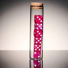 1 套/8 件，16 毫米珍珠纹理骰子、玻璃瓶和天鹅绒袋套装，棋盘游戏骰子，适用于节日礼物、派对游戏、收藏品、数字学习 - 彩色 - 查看 12