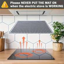 Kitchen Countertop Silicone Pad-Resistant Silicone Baking Pad, Large Pastry Pad, Glass Countertop Stove Cover Countertop Protective Pad, Coffee Machine, Crafts, Gray, Anti Slip Pad, To Prevent The Pot From Sliding During Cooking - 灰色 - 查看 5
