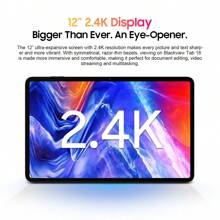 Tablet PC Blackview Tab18 con display da 12 pollici 2000x1200, CPU octa-core Heilo G99, 8+8 GB di RAM, 256 GB di ROM con espansione per scheda Micro SD da 1 TB, supporto LTE, tablet Android 13 Dual SIM, batteria da 8800 mAh con versatile porta Type-C, fotocamere posteriori da 8 MP+16 MP. - Spina tipo C UE (220-240 V) - Visualizzare 4
