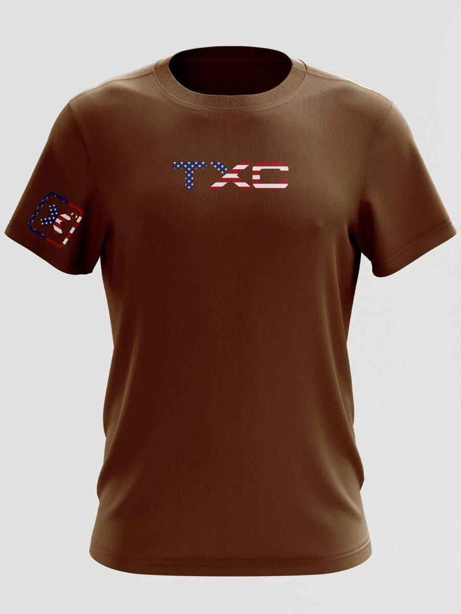 TEXAS COUNTRY RODEO USA TXC T-SHIRT 30.1 WIRED PREMIUM MOD1 - 摩卡棕 - 查看 1