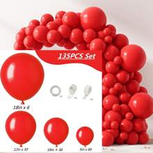 10/30/50/100/135 件 5/10/12/18 英寸彩虹粉彩气球花环拱门套装，红橙黄绿蓝紫黑白色乳胶气球套装适用于生日派对婚礼订婚周年纪念新娘送礼会单身派对圣诞节万圣节主题派对装饰 - 彩色 - 查看 20