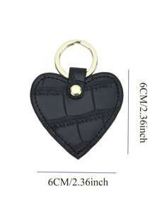 Personalized Name Or Initial Letters 1pc Men Women Embossed Crocodile Pattern Leather Heart Key Ring Gift With Monogrammed Letters Heart Shape Customized Keychain Women Home Door Key Chain Birthday Gift