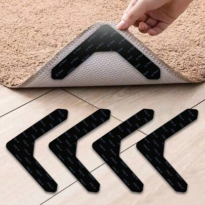 12 片地毯胶带，PU 可洗防滑和可重复使用地毯防滑垫
