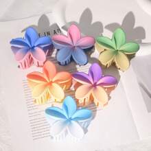 6/12 chiếc kẹp tóc hình hoa năm cánh màu Macaron Ombre, ngọt ngào và dễ thương - Nhiều màu - Xem 1