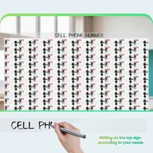 Caja de almacenamiento de acrílico transparente para teléfono celular, 100 ranuras, armario pequeño para teléfono celular, gabinete montado en la pared para oficina, aula, escuela, gimnasio, piscina, con cerraduras de puerta y llaves - Blanco - Ver 5