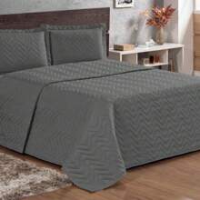 Cobre Leito Luxo Para Cama Queen + Kit 2 Portas Travesseiros - ng