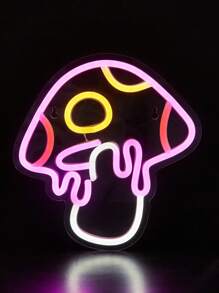 Chi-Buy 蘑菇可爱 LED 霓虹灯壁挂家居装饰灯房间小夜灯 USB 供电卧室装饰标志婚礼新年圣诞节情人节装饰灯 - 粉色 - 查看 12