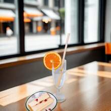 10 /100 件独立包装天然可重复使用竹吸管适用于咖啡、牛奶、茶、果汁和厨房用品，适用于节日派对、婚礼和情人节礼物、圣诞礼物装饰 - 10PCS - 查看 15