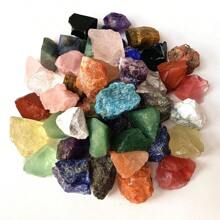 50g/100g/200g/300g Raw Stone Crystal, A Combination Of Crystal Rough Stones, Rose Quartz, Pink Quartz, Citrine, Green Fluorite, Tiger's Eye, Orange Salt, Lapis Lazuli, Crystals Raw Rough Stones With Assorted Varieties, Home Decoration, DIY, Crystal Gifts
