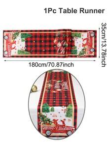 1 pièce Chemin de table de Noël joyeux, 35*180cm Polyester camion rouge Chemin de table de Noël, Décorations de Noël 2024 pour la décoration de la maison Fête de Noël Salle à manger Cuisine Décor de table, Ornements de table de Noël, Cadeaux du Nouvel An 2025, Noël