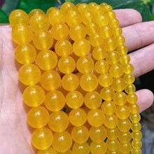 Naturalny czerwony żółty niebieski chalcedon AAAAA luźne koraliki do wyrobu biżuterii DIY zawieszki bransoletki kolczyki 15" pasmo 4/6/8/10mm