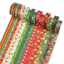 21 Cuộn Băng Keo Giấy Bạc Washi Giáng Sinh, Thích Hợp Cho Việc Làm Sổ Lưu Niệm, Đồ Thủ Công Tự Làm Và Gói Quà - Nhiều màu - Xem 4