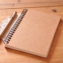 Spiral Sketchbook Blank Notebook 50 Sheets Kraft Paper Hardcover For Students Graffiti Painting School Stationery Supplies