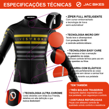 Livestrong 长袖骑行服 全拉链 健身 速干 山地车 - 彩色 - 查看 3