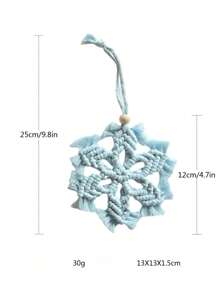 1 波西米亚手工编织吊坠雪花五角星墙面装饰礼物、家居装饰、房间装饰、墙面装饰 - 多色 - 查看 4