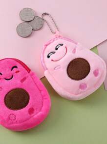 卡通牛油果零钱包，儿童可爱毛绒背包挂件 - 彩色 - 查看 5