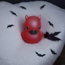 小魔鴨，黑暗撒旦鴨哥特禮品，萬聖節小魔鴨桌面裝飾，汽車裝飾，車輛儀表盤鴨裝飾，車輛儀表盤配件，桌面裝飾禮品 - 酒紅色 - 查看 7