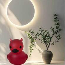 小魔鴨，黑暗撒旦鴨哥特禮品，萬聖節小魔鴨桌面裝飾，汽車裝飾，車輛儀表盤鴨裝飾，車輛儀表盤配件，桌面裝飾禮品 - 酒紅色 - 查看 9