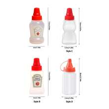 4/8pcs Mini Portable Condiment Bottles - Perfect For On-The-Go Travelers Office Lunch Summer Picnics Camping