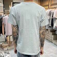 Maison Kitsuné Grey Fox Head Patch Classic Short Sleeve T-Shirt Light Blue