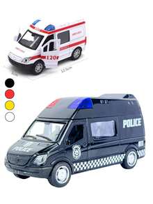 Iron Van With Friction And Door Opening - 黑色警車 - 查看 5