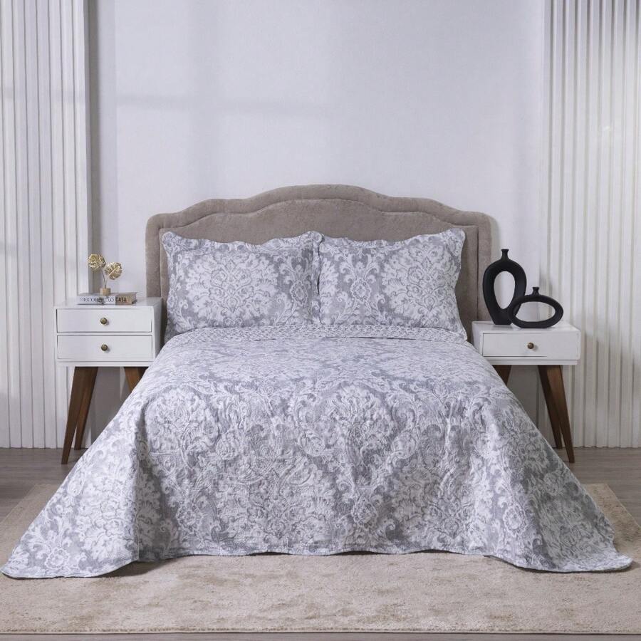 Boutis Ultrasonic Double-Sided 3-Piece Bedspread Kit With Pillowcase - Tuscany - Xem 1