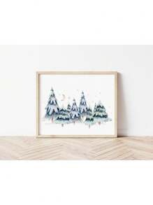 1 件圣诞节海报可爱卡通绘画海报麋鹿圣诞老人帆布印刷节日海报墙壁艺术装饰画家居装饰无框，圣诞礼物 - 彩色 - 查看 103