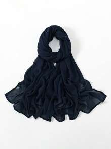 1 件女士粘胶纯色头巾，柔软宽边头巾，多功能防晒披肩，日常使用头带，适合 Abaya 配饰女士面纱 - 寬邊頭巾 - 查看 28