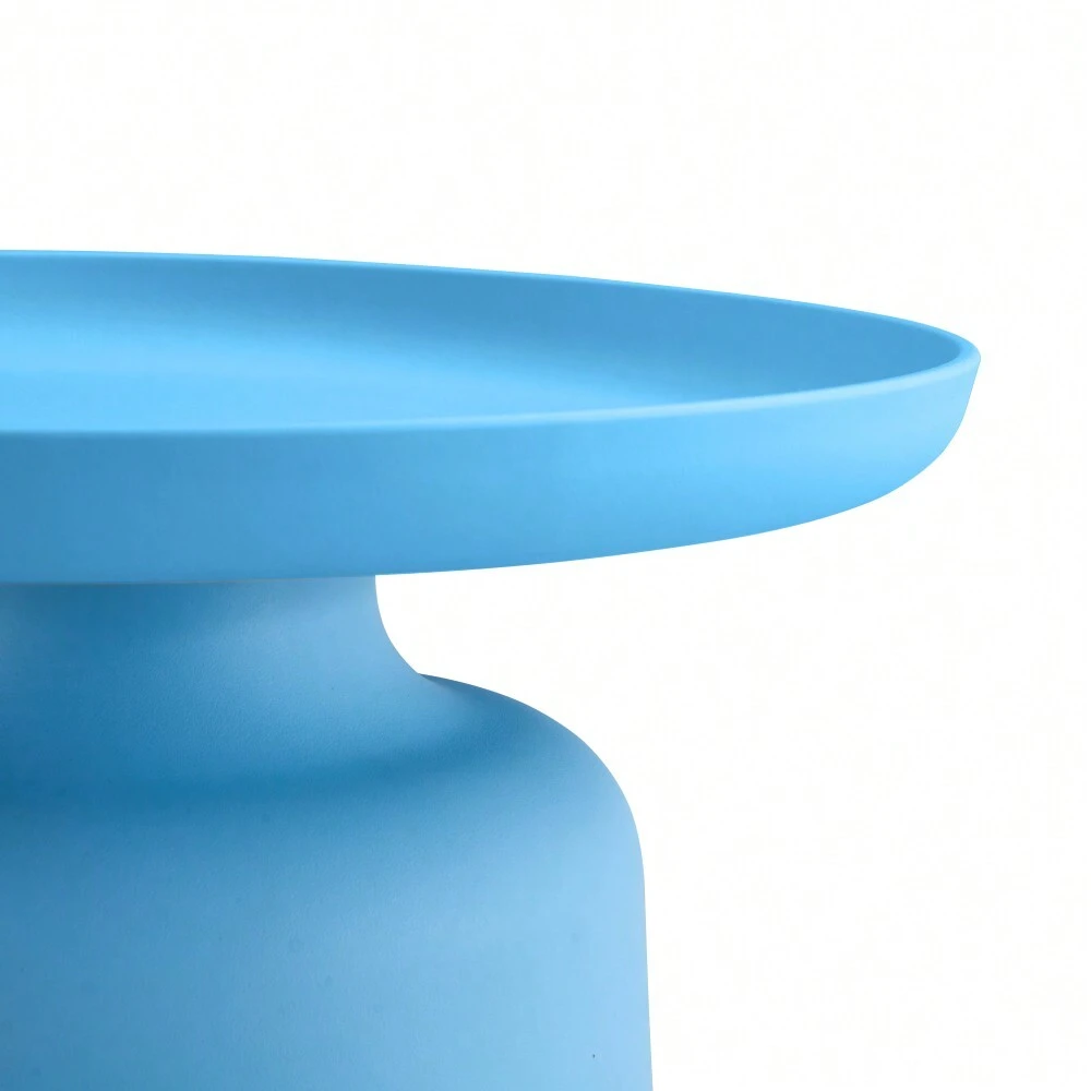 Light Blue Plastic Side Table Stylish And Versatile Plastic Round Side