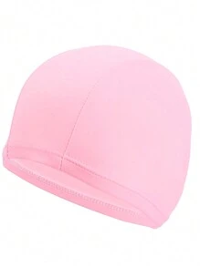 5pcs Solid Swimming Cap & Swimming Goggles & Nose Clip & Earplug & Storage Bag, Beach Essentials, Beach Accessories, Pool Float - Baby Pink - View 4