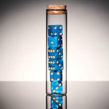 1 套/8 件，16 毫米珍珠纹理骰子、玻璃瓶和天鹅绒袋套装，棋盘游戏骰子，适用于节日礼物、派对游戏、收藏品、数字学习 - 彩色 - 查看 22