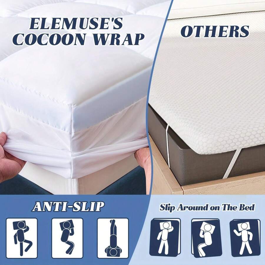 3 Inch (2+1) Extra Firm Mattress Topper For Back Pain Relief Hard