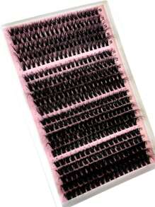 Fluffy Lashes Clusters 390/340pcs Individual Lashes Cluster Eyelash Extensions,40D+60D+80D+100D/80D+100D+120D+160D 4 Styles Mix Tray 5D Fluffy Lash Clusters Thick Cluster Eyelashes Extensions Individual Lashes Faux Mink Eyelash Clusters D/CC/DD Curl 10-18MM Mix Lash Extension Dramatic Eyelash Extensions Eyelashes Clusters.Wedding Bride Makeup Tools - Black - View 6