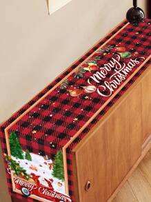 1 pièce Chemin de table de Noël joyeux, 35*180cm Polyester camion rouge Chemin de table de Noël, Décorations de Noël 2024 pour la décoration de la maison Fête de Noël Salle à manger Cuisine Décor de table, Ornements de table de Noël, Cadeaux du Nouvel An 2025, Noël