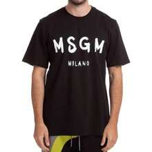 MSGM Brushed Logo Short Sleeve T-Shirt Black - 黑色 - 查看 3