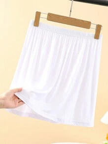 3 Pcs/1 Pc Women's Waist Slimming, Static-Resistant Half Slip Underskirt With Adjustable Elastic Waistband, Multi-Size & Color Options Summer, School Fall, Autumn, Halloween