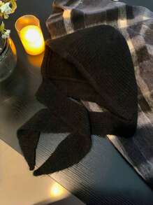 1 Máy Tính Nữ Đan Dày Balo Mũ & Bộ Khăn Quàng Cổ, Màu Đỏ, Ấm Áp & Chống Gió, thiết Kế Unisex Cho Mùa Thu/Mùa Đông - Nhiều màu - Xem 18