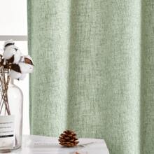 WANGAO Faux Linen Curtains Thick Burlap Beige Curtains Farmhouse Living Room Curtains Rod Pocket Light Filtering Privacy Window Curtains Drapes Set 2 Panels