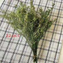 22 Stängelgetrocknete Blumenstrauß, 25-48 cm, Boho-Stil, Hochzeit, Familientreffen, Heimdekoration, langanhaltend, lebhafte Farben, für Feiertage, Tischdekoration, Tischgestecke, künstliche Blumen, Plastikblumen verwendbar - Verschiedenfarbig - Übersicht 17