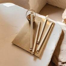 10 /100 件独立包装天然可重复使用竹吸管适用于咖啡、牛奶、茶、果汁和厨房用品，适用于节日派对、婚礼和情人节礼物、圣诞礼物装饰 - 10PCS - 查看 1