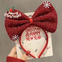 1pc 2025 Christmas Headband New Bowknot Headwear, Party Hair Accessory,Christmas - Multicolor - View 24