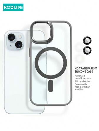 Koolife [2 件套] 1 件磁性无线充电 PC+TPU 全身手机保护壳，1 件鹰眼镜头膜，兼容 17 ProMax/17/17 Pro/17 Air/11/12 Pro/13/14 Plus/15 ProMax/16/16 Pro/16 Plus/16 ProMax