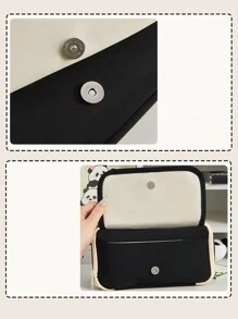 Estuche de lápices con suerte, bolsa de almacenamiento de papelería con múltiples bolsillos y tapa con solapa, adecuado para estudiantes en la temporada de regreso a clases - Unitalla - Ver 6