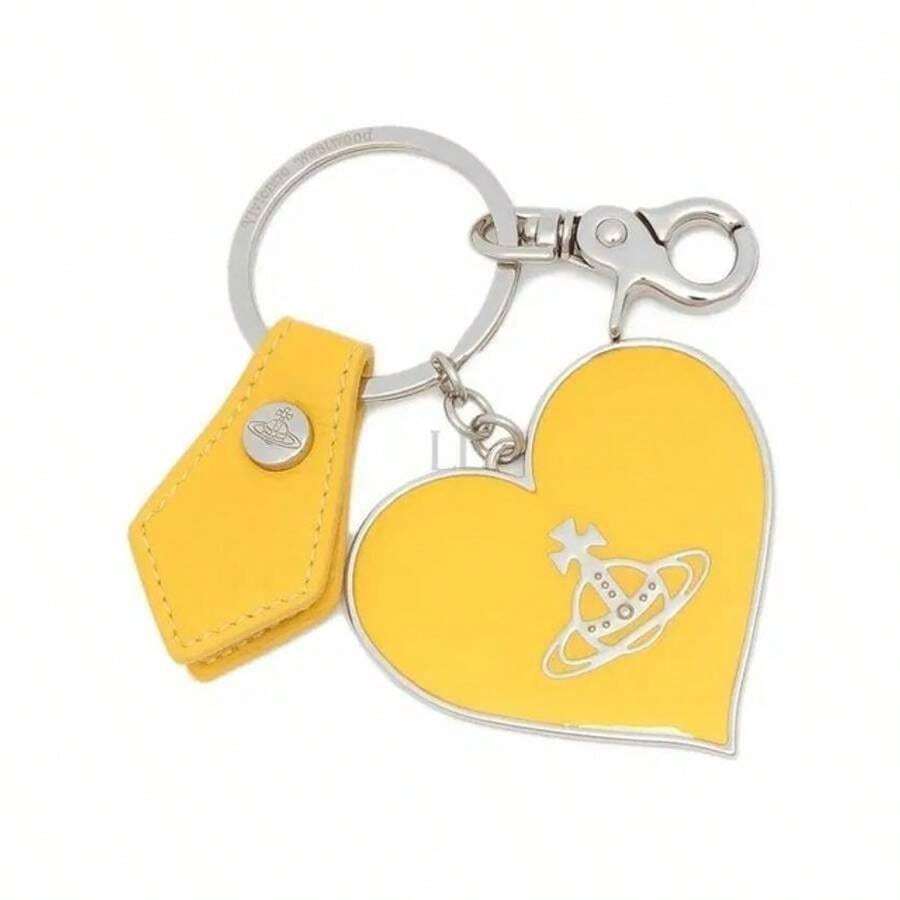 Vivienne Westwood Mirror Heart ORB Key Ring Yellow SHEIN USA