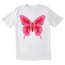 Women's Butterfly T-Shirt And Baby Look, Aesthetic, Delicate, Fashion - ÁO THUN - Xem 2
