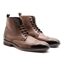 Bostonian Boot Men Gentleman Chelsea Boot Suede Leather - Redwood - View 3