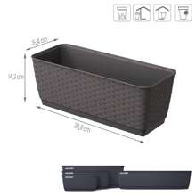 Prosperplast RATOLLA P 6L pot, afmetingen (mm) 386x154x142, kleur donker oker