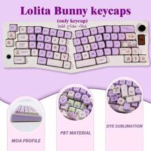 键帽 MOA 染料键帽适用于游戏机械键盘按键组 PBT 定制圆形键帽适用于机械键盘的 Kawaii 键 - 彩色 - 查看 14