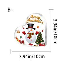 Decoraciones navideñas en forma de corazón de acrílico que no requieren electricidad, sin plumas, ideal para decoración del hogar y oficina, regalos de Navidad y cumpleaños para familiares y amigos